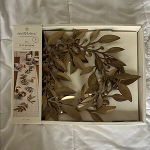 Hearth & Hand Metal Leaf Garland - Brass